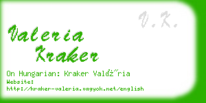 valeria kraker business card